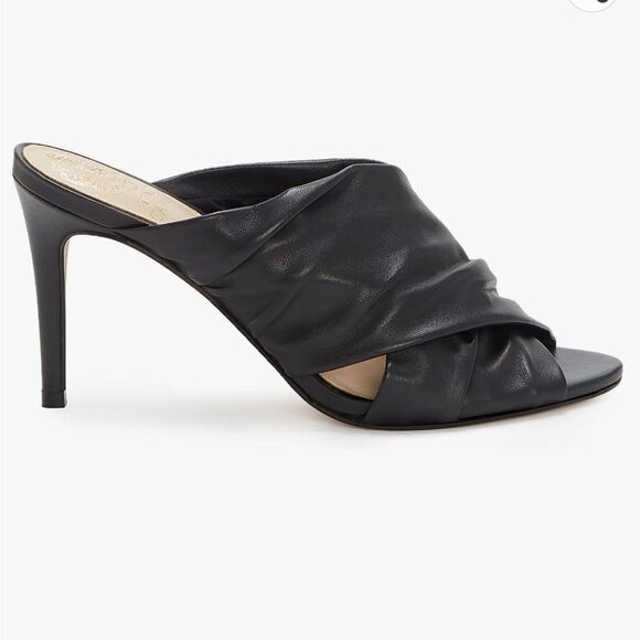 New BABY Vince Camuto Jenabie Sandal black soft leather pointy heel Size 6 - Picture 4 of 6